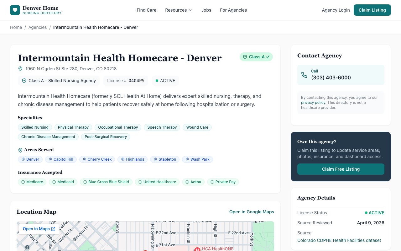 INTERMOUNTAIN HEALTH HOMECARE - DENVER — homepage
