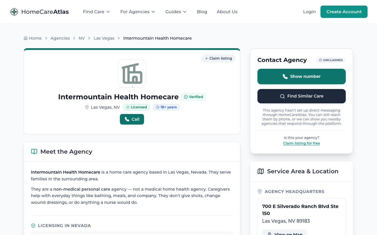 INTERMOUNTAIN HEALTH HOMECARE — homepage