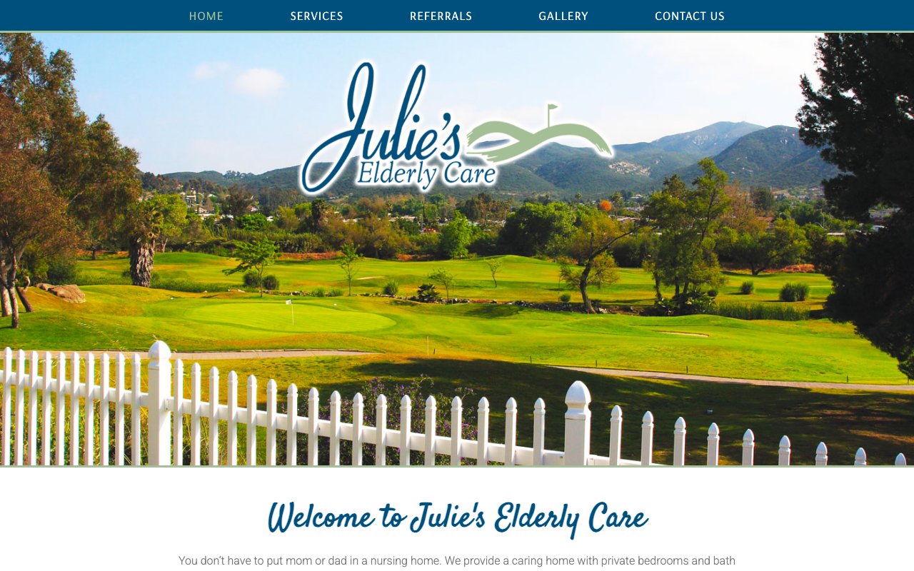 Julie's Elderly Care — homepage