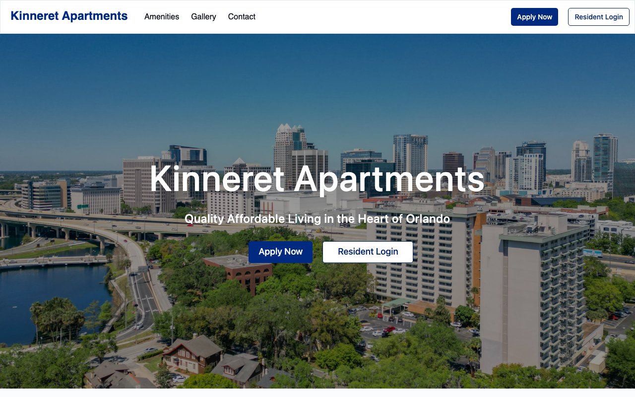 Kinneret Apartments — homepage