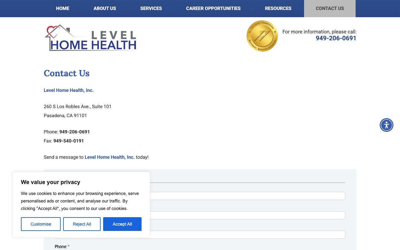 LEVEL HOME HEALTH, INC — homepage