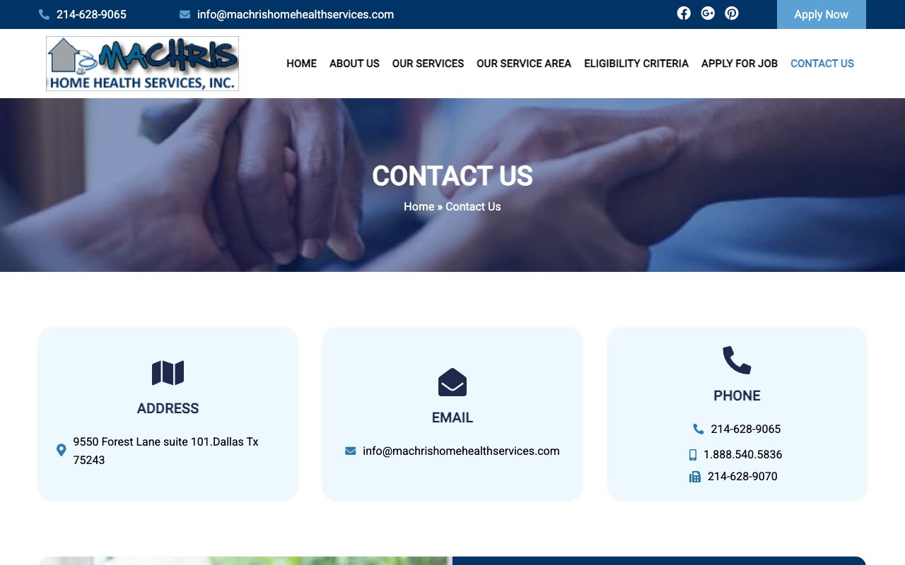 MACHRIS HOME HEALTH SERVICES INC — homepage