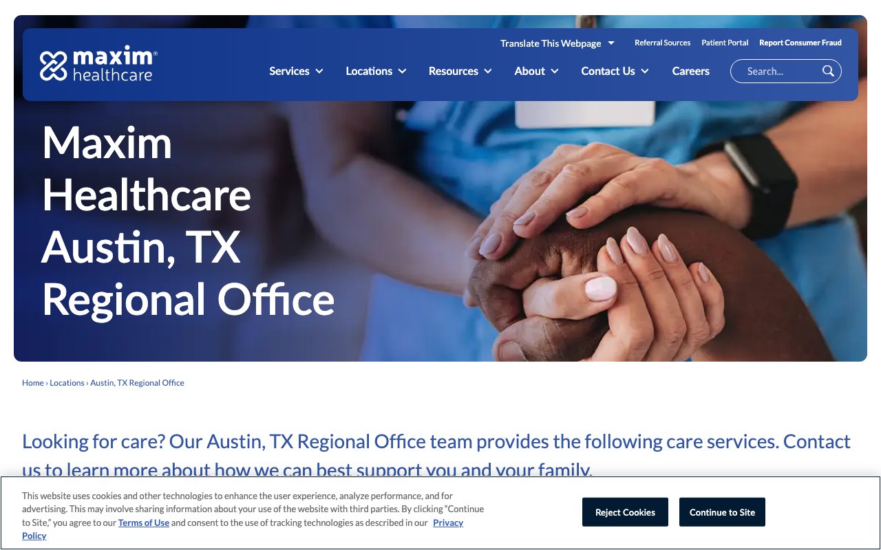 Maxim Healthcare Austin, TX Regional Office — homepage
