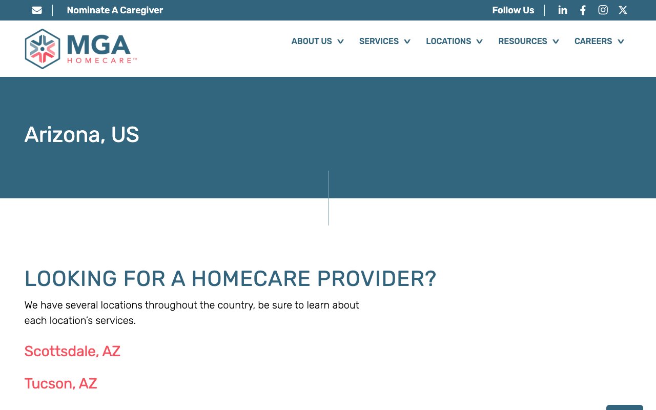 MGA HOMECARE — homepage
