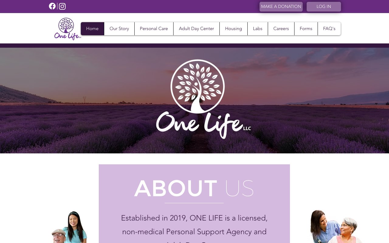 One Life LLC — homepage