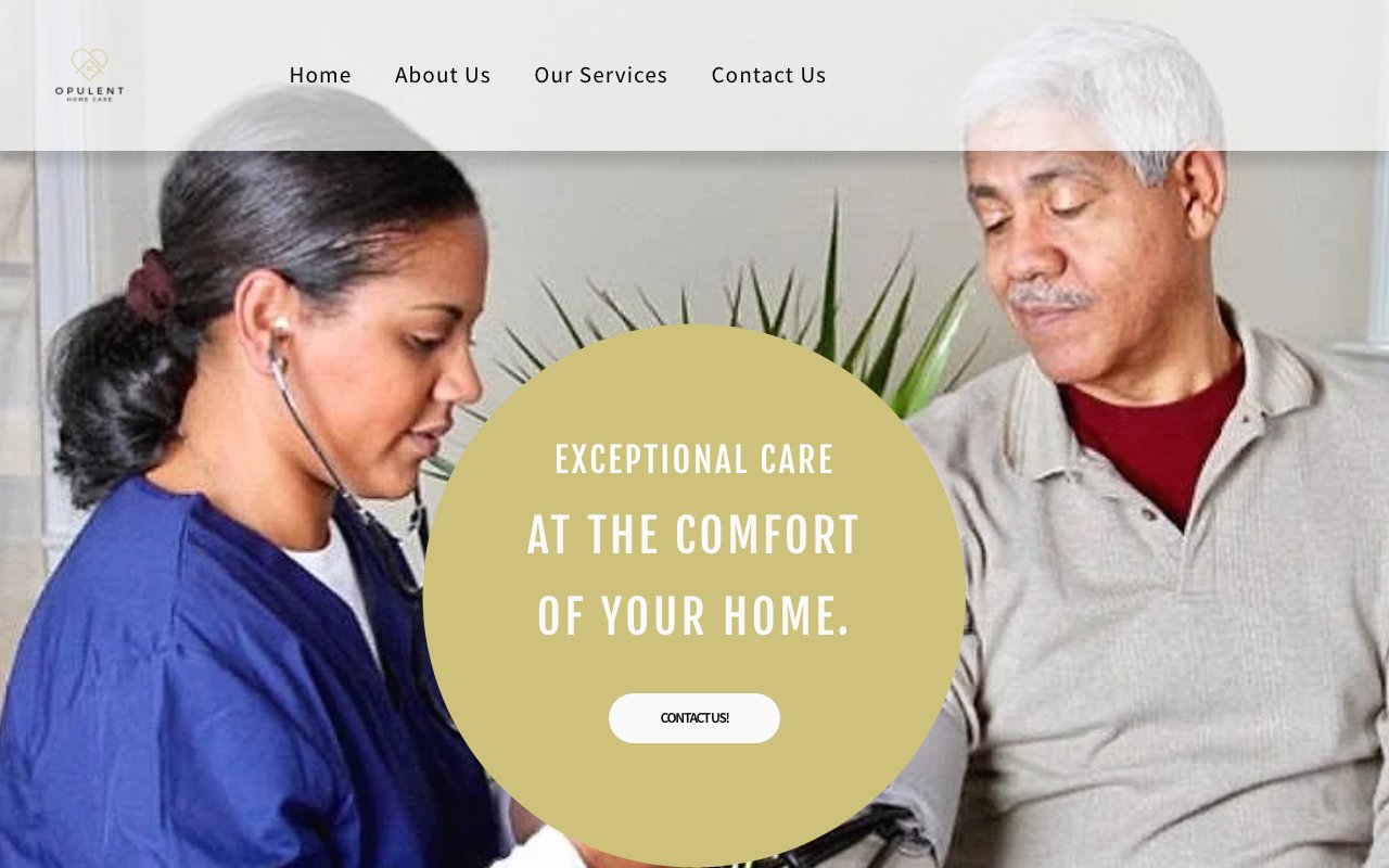 Opulent Home Care — homepage