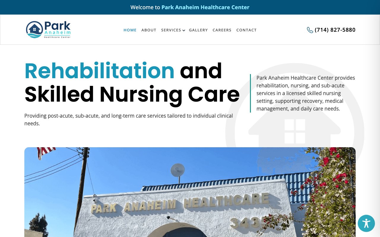 PARK ANAHEIM HEALTHCARE CENTER — homepage