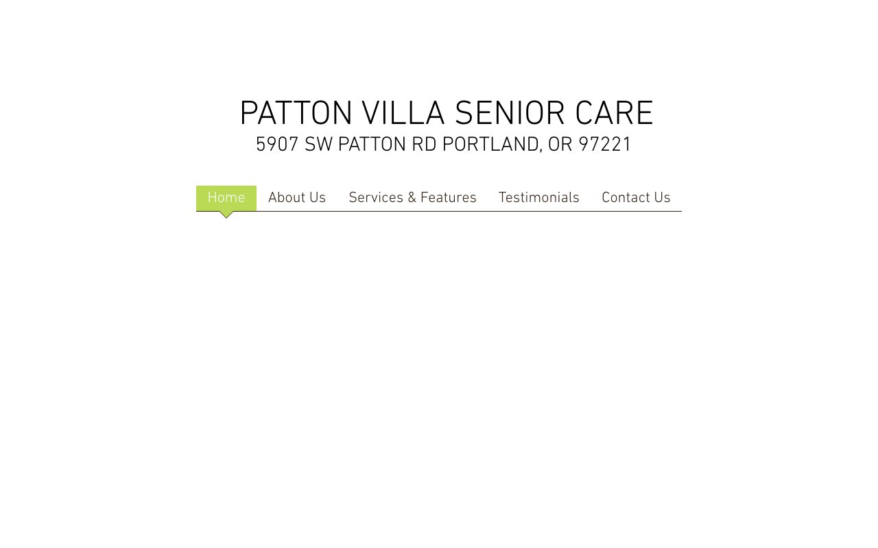 Patton Villa Senior Care — homepage