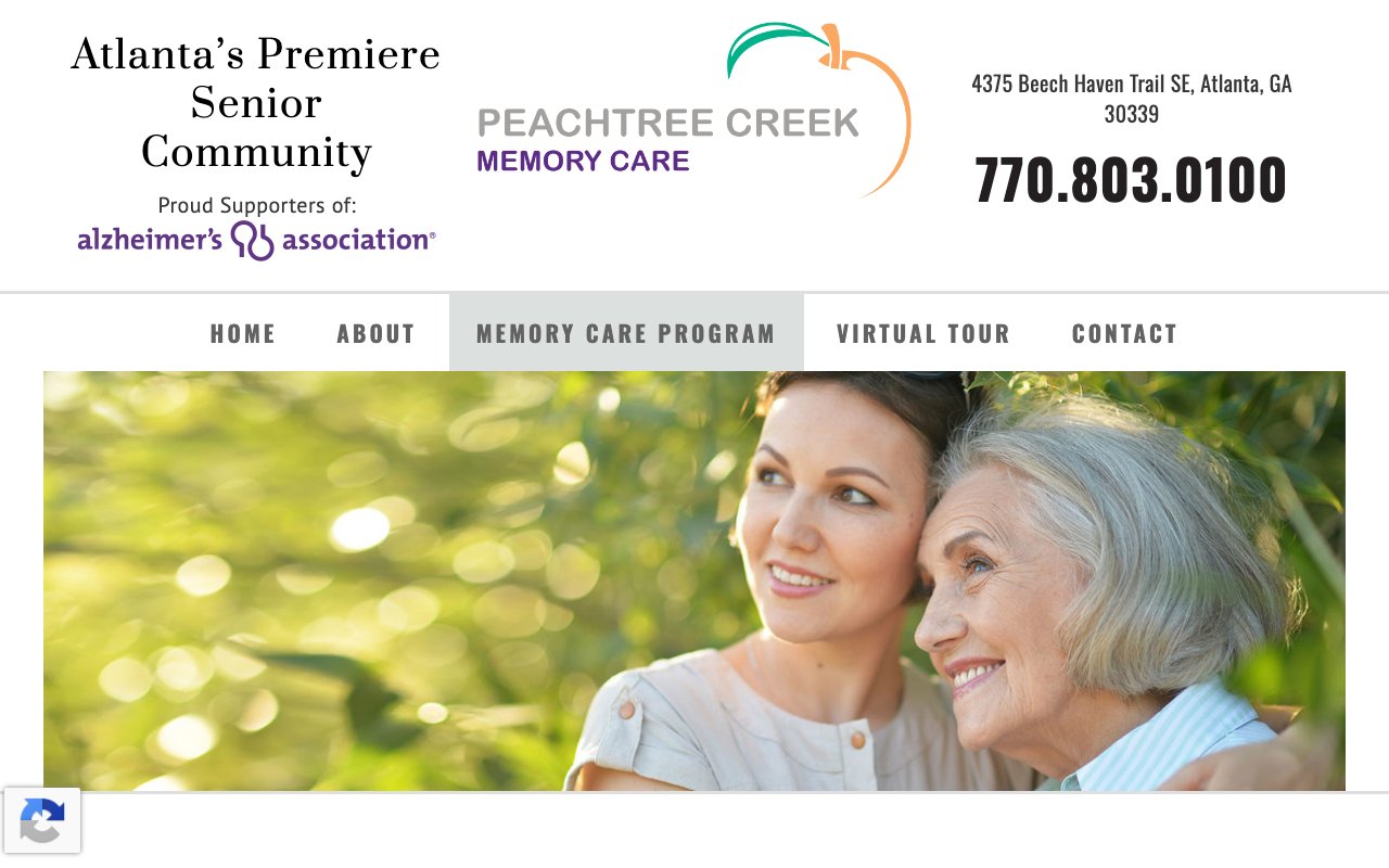 Peachtree Creek Memory Care — homepage