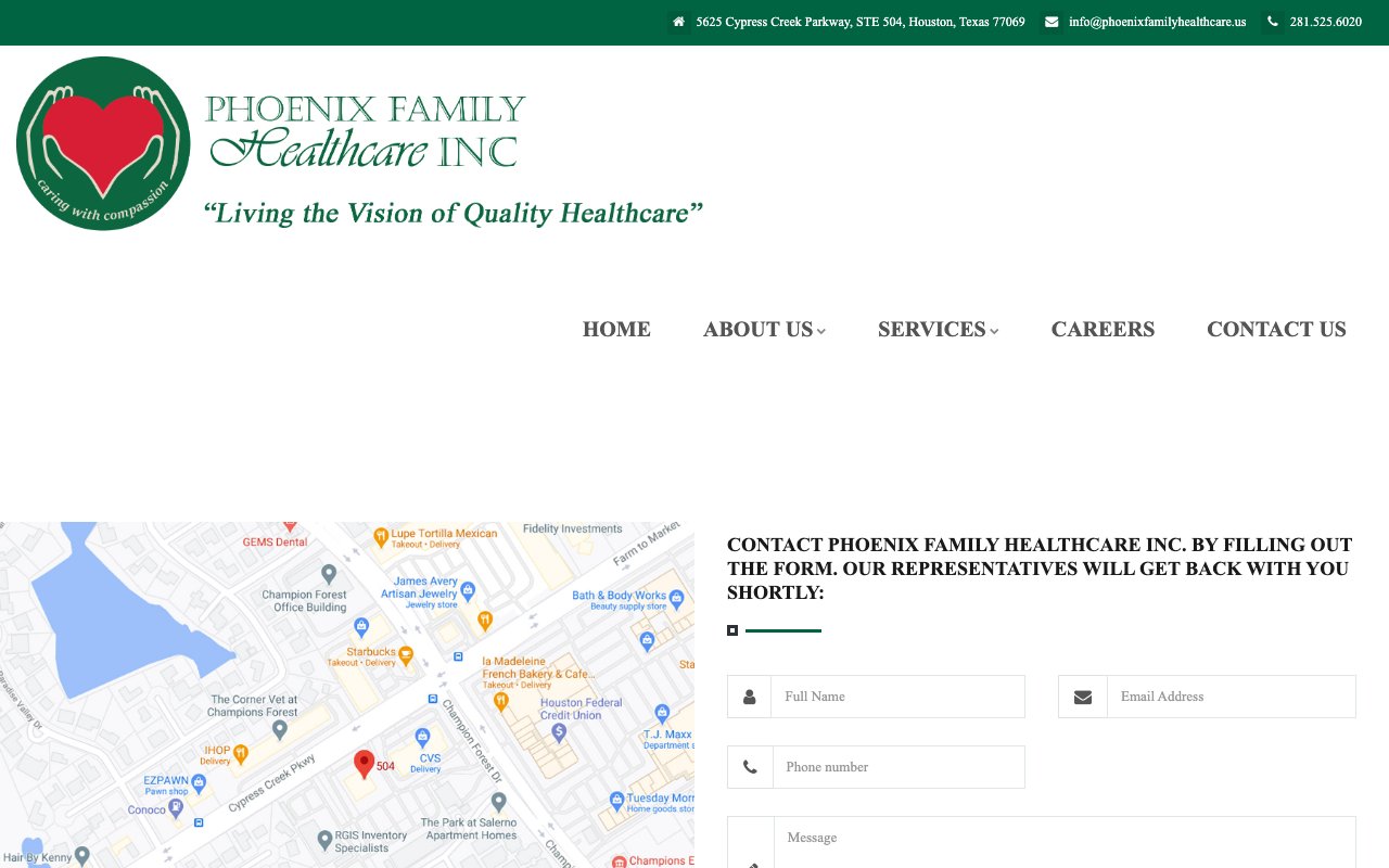 PHOENIX FAMILY HEALTHCARE INC. — homepage