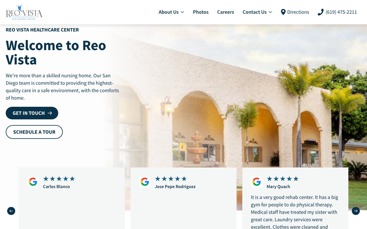REO VISTA HEALTHCARE CENTER — homepage