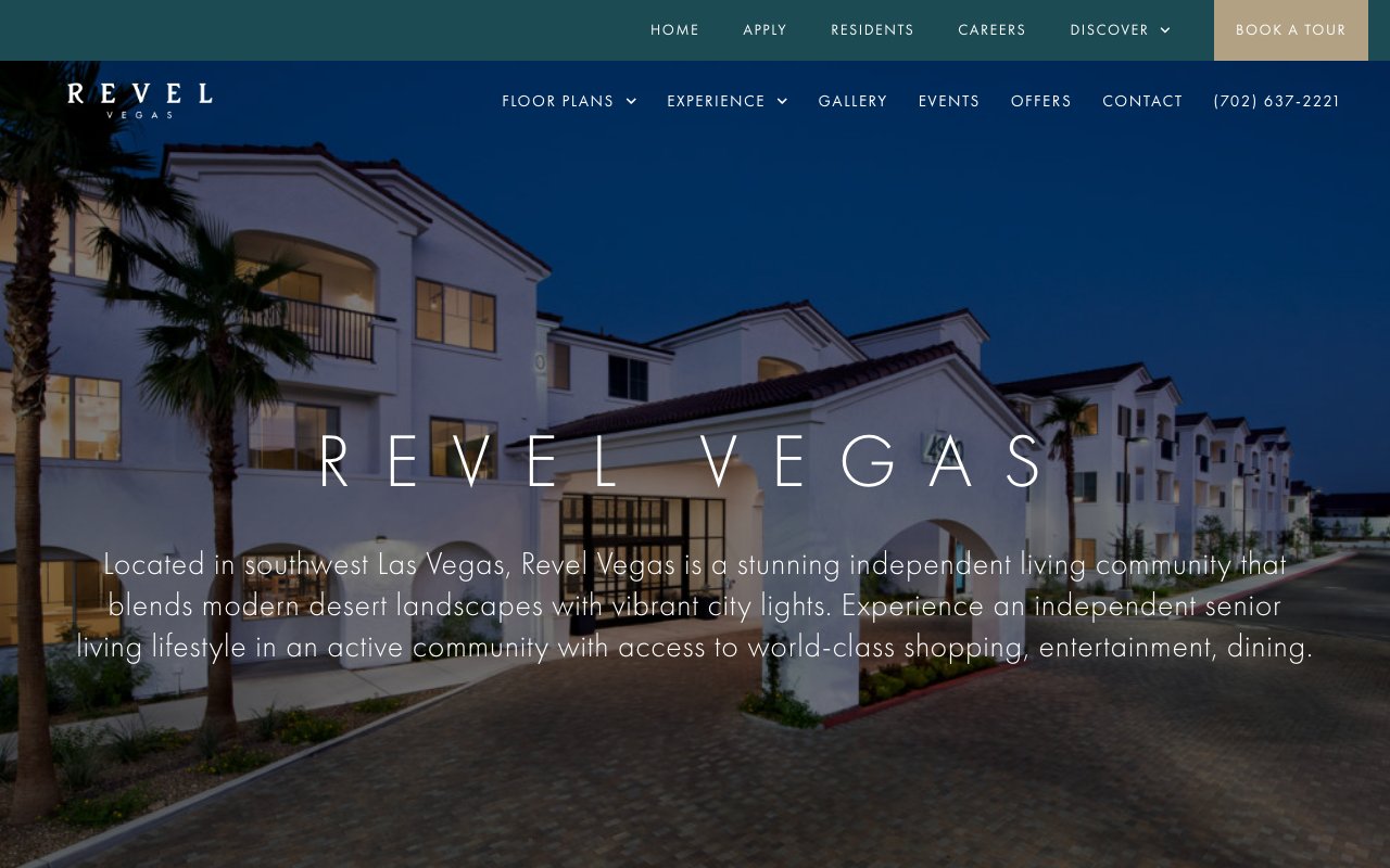 Revel Vegas — homepage