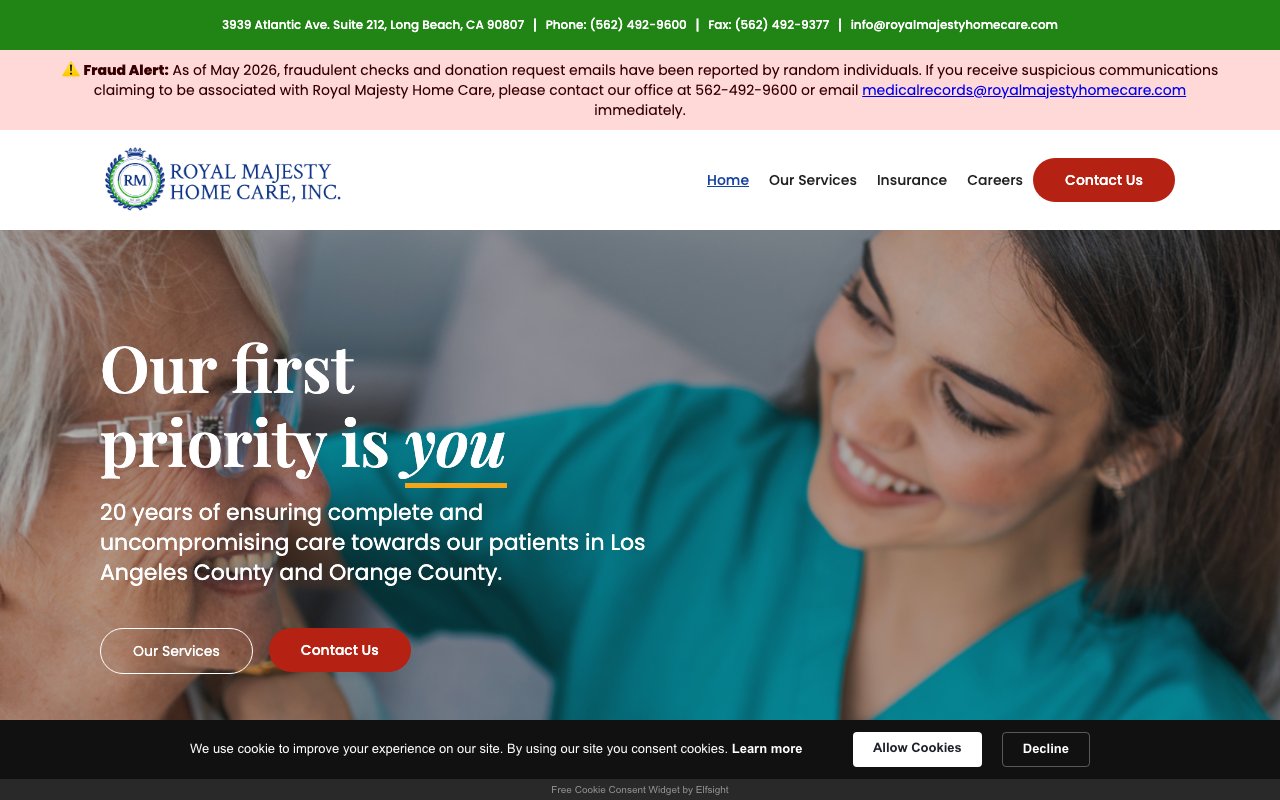 ROYAL MAJESTY HOME CARE, INC — homepage