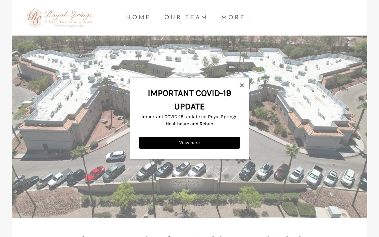Royal Springs Healthcare and Rehab — homepage
