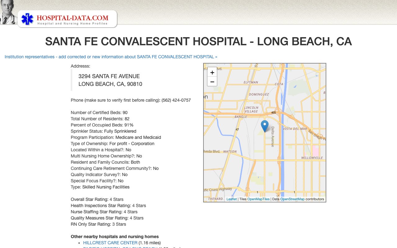 Santa Fe Convalescent Hospital — homepage