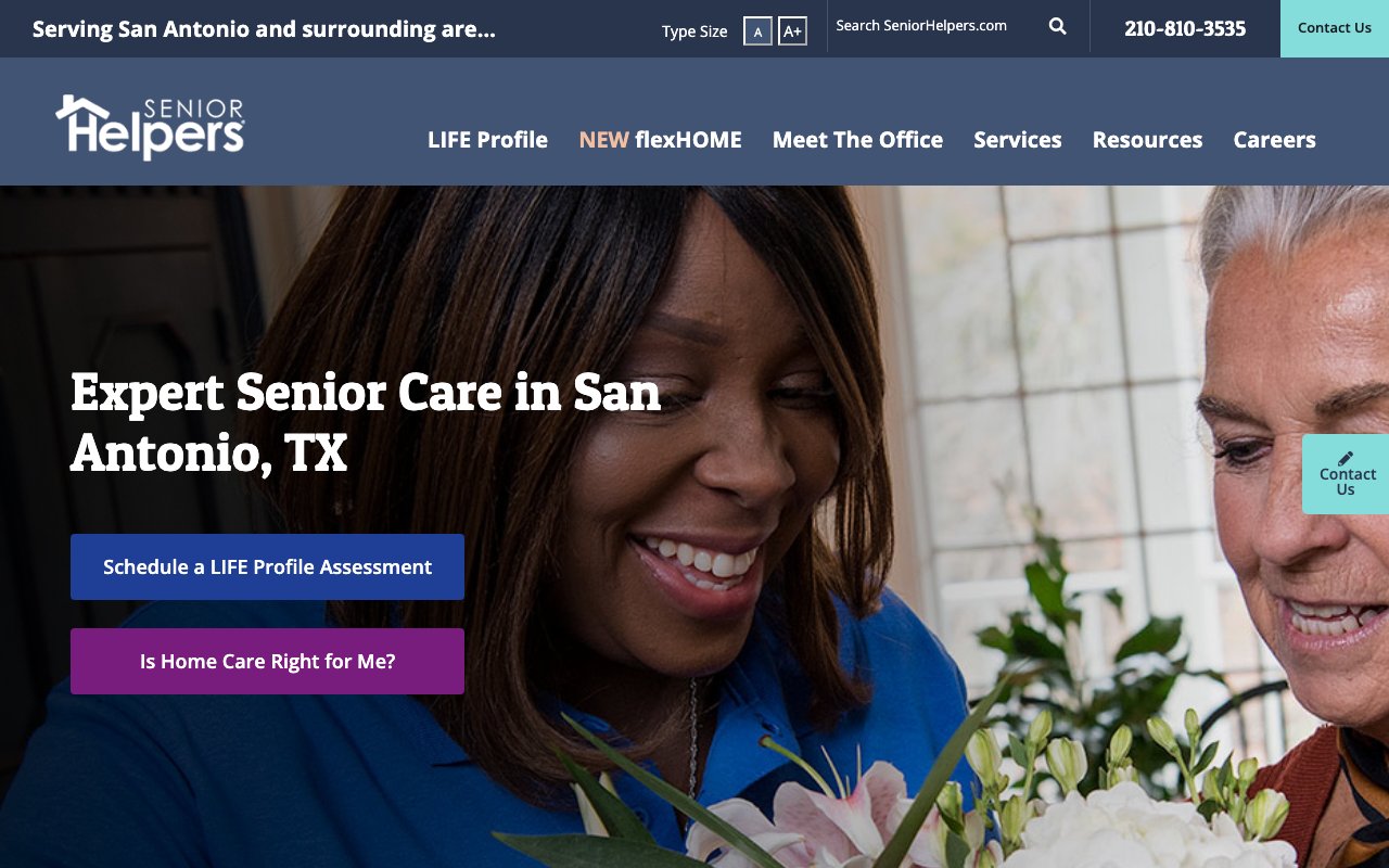Senior Helpers Greater San Antonio — homepage