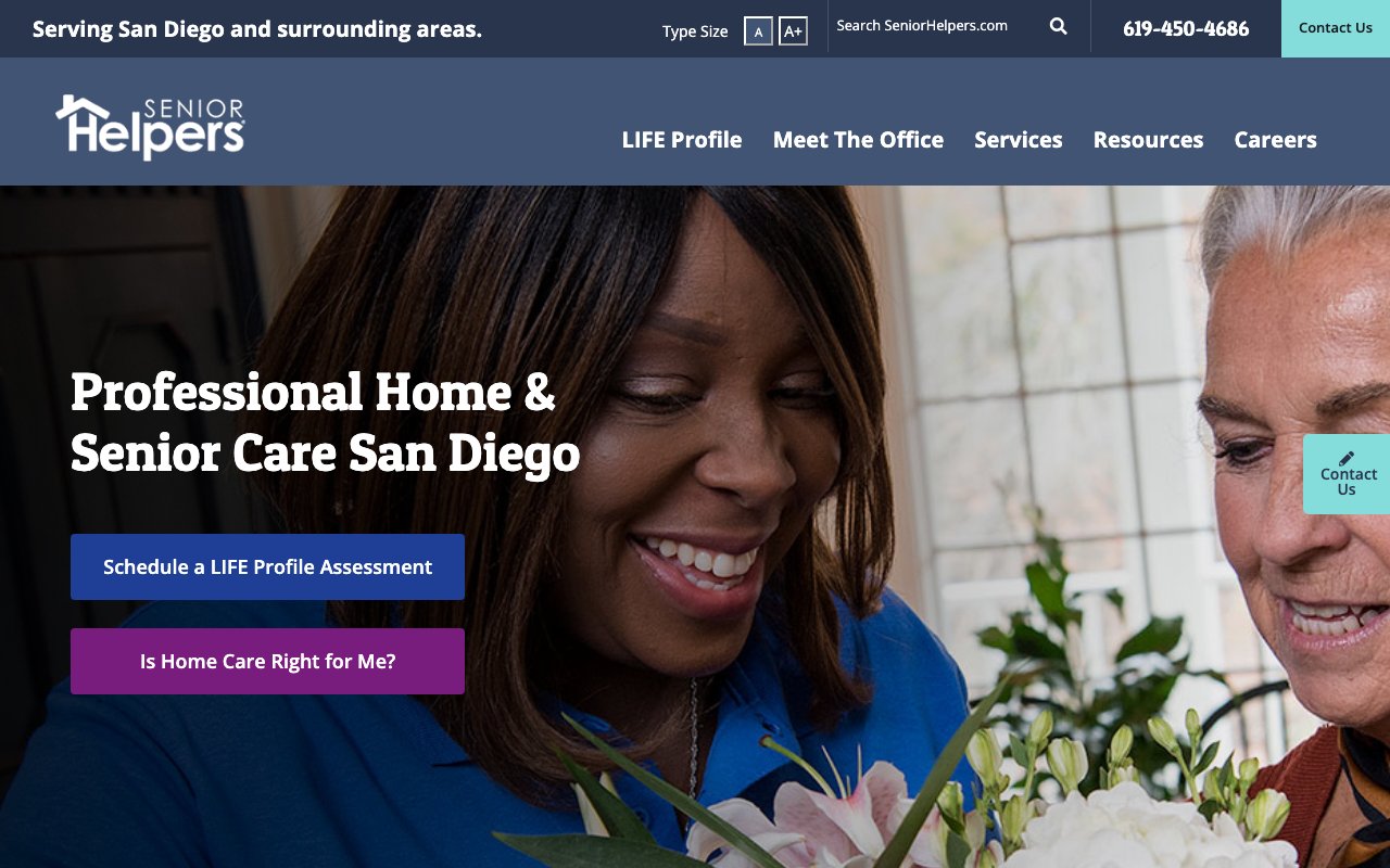 Senior Helpers San Diego Metro — homepage