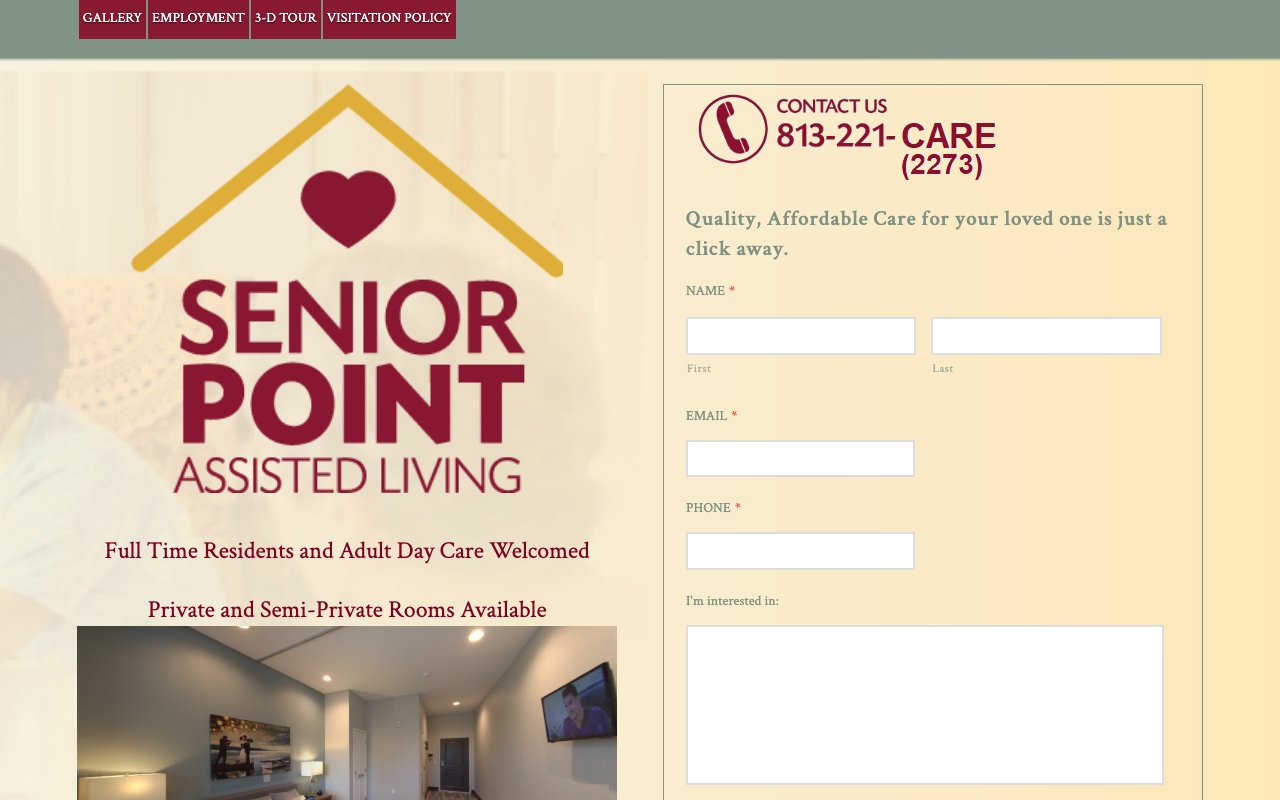 Senior Point Assisted Living — homepage