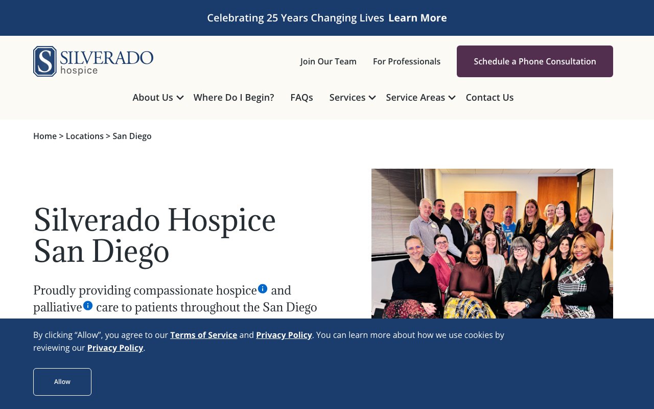 Silverado Hospice San Diego — homepage