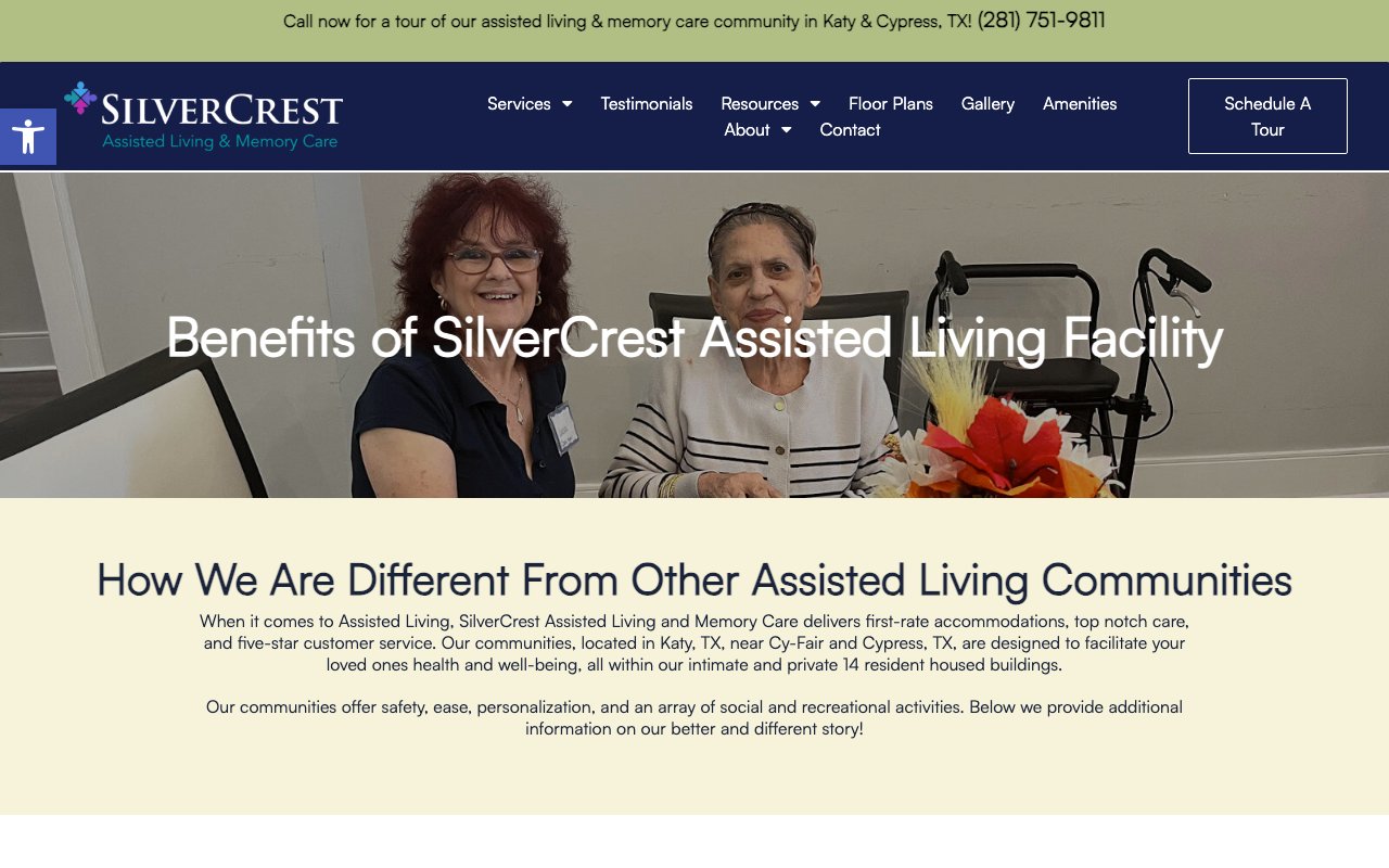 SilverCrest Assisted Living and Memory Care — homepage