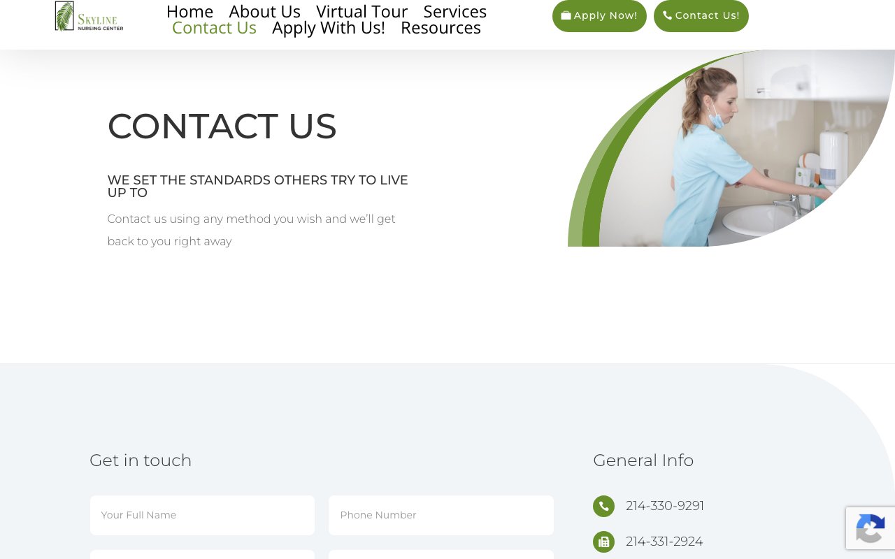 SKYLINE NURSING CENTER — homepage