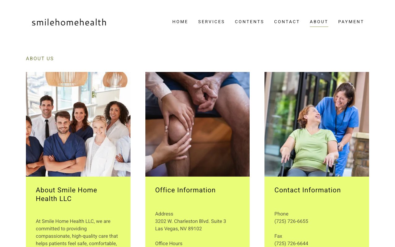 SMILE HOME HEALTH LLC — homepage