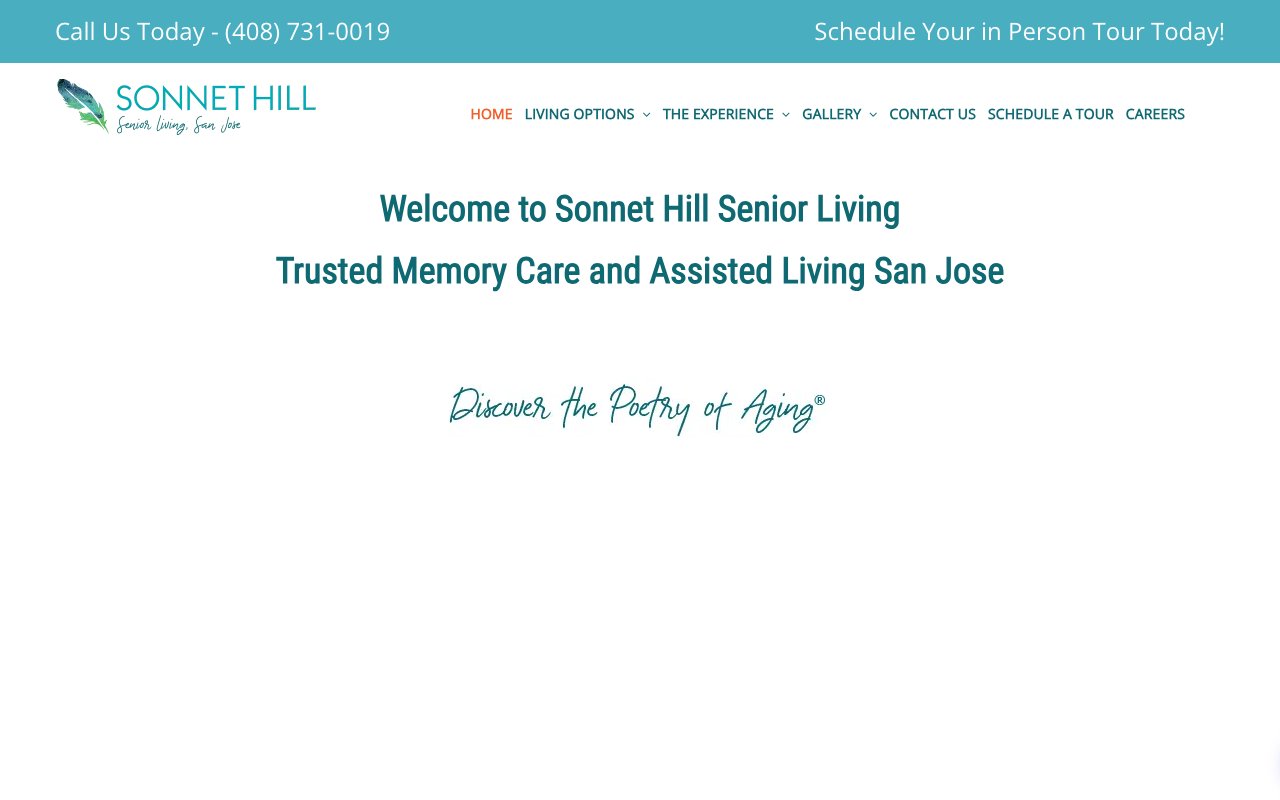 Sonnet Hill Senior Living — homepage