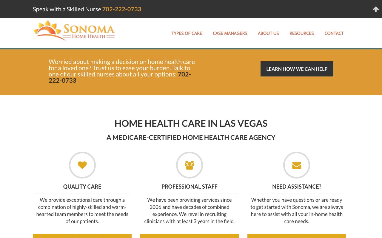 SONOMA HOME HEALTH — homepage