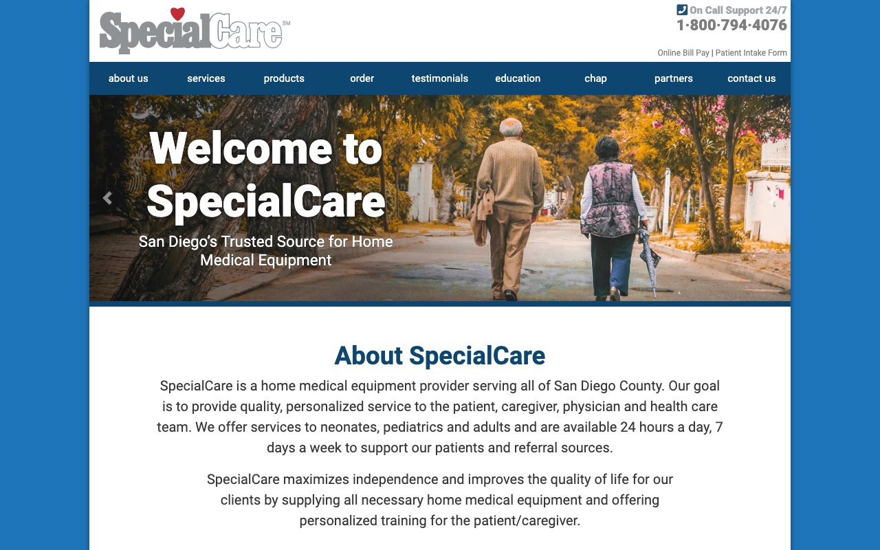 SPECIAL CARE HOME HEALTH SERVICES INC — homepage