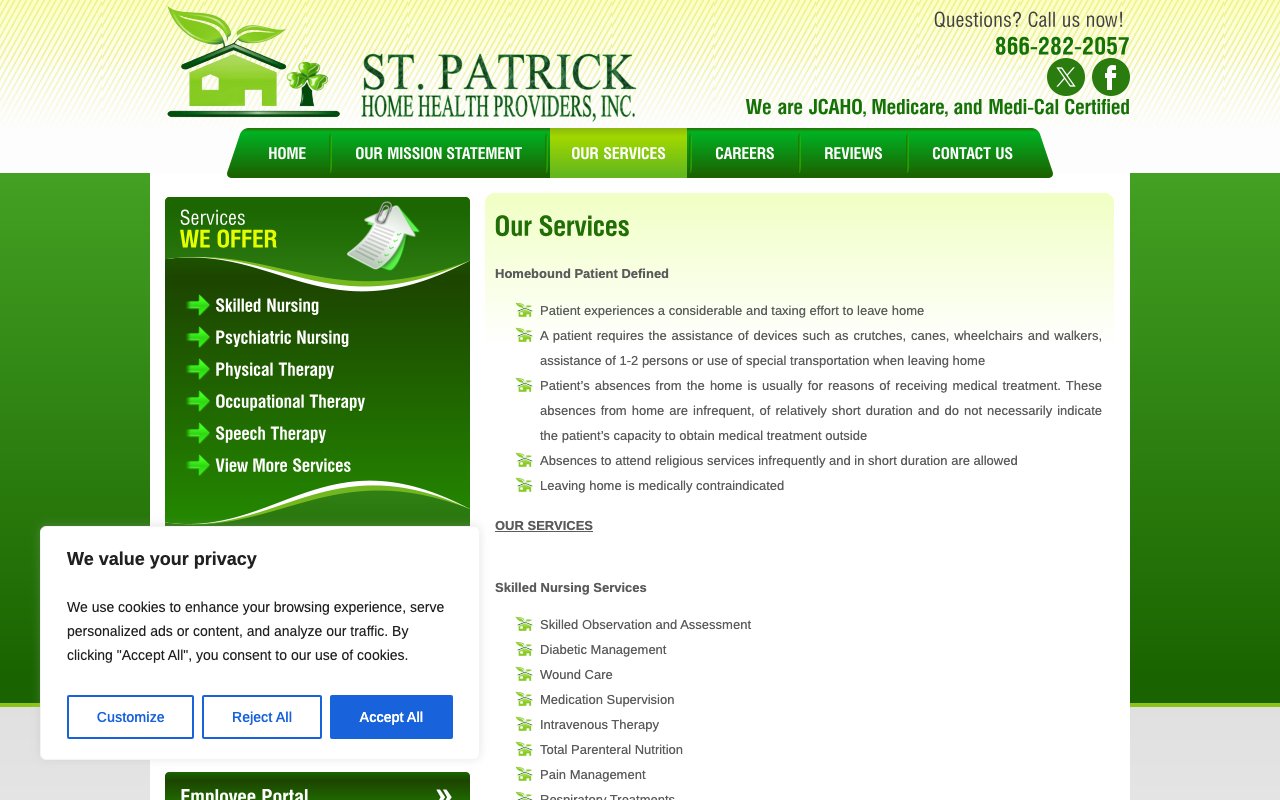 ST. PATRICK HOME HEALTH PROVIDERS, INC — homepage