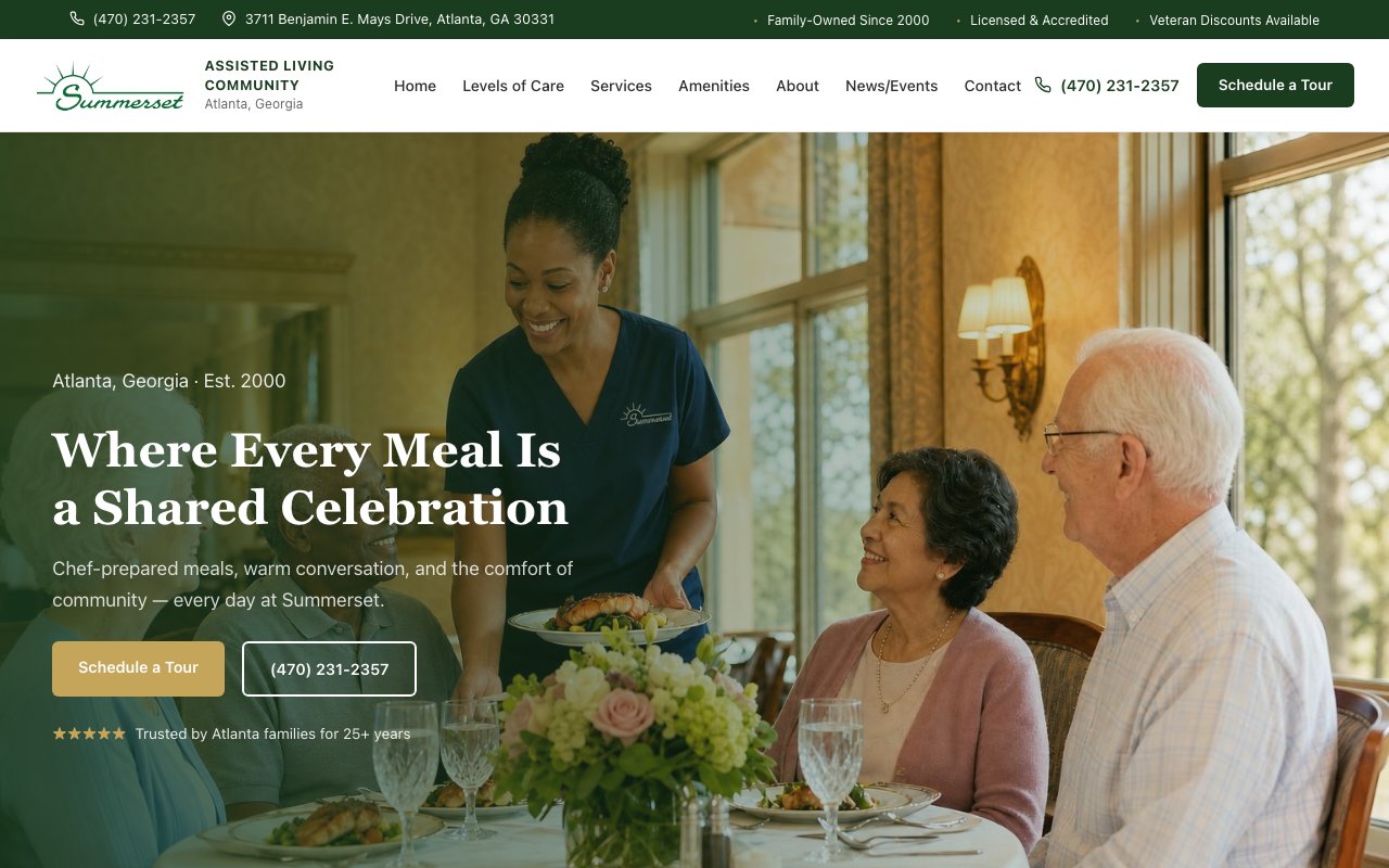 Summerset Assisted Living — homepage