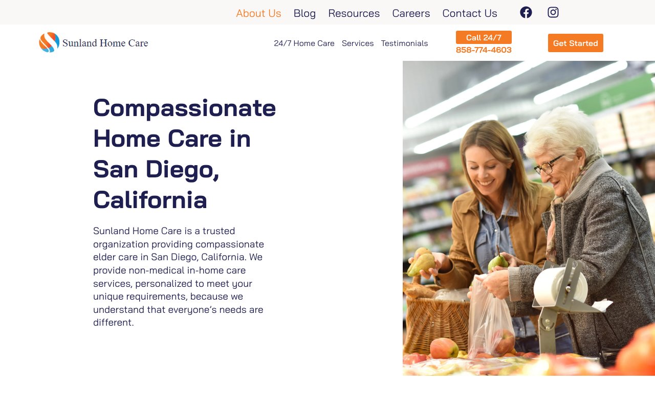 Sunland Home Care — homepage