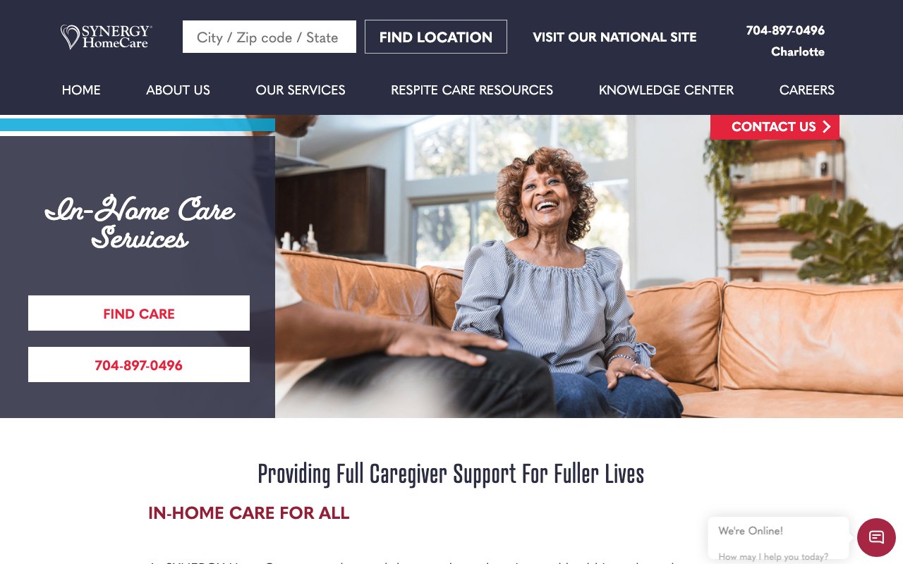 SYNERGY HomeCare of Charlotte — homepage