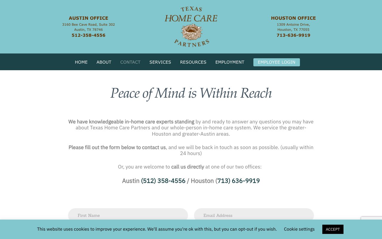 Texas Home Care Partners — homepage