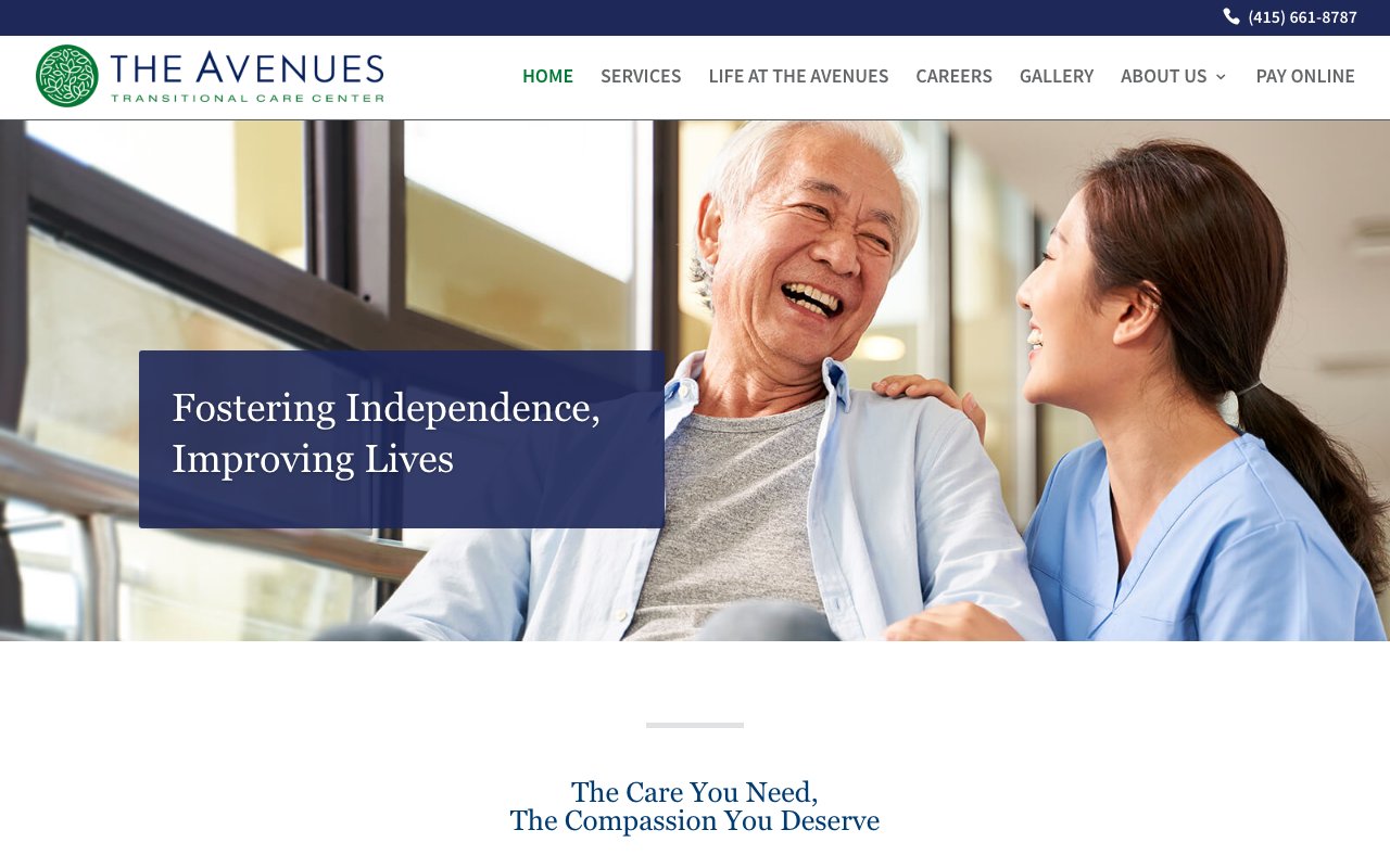 THE AVENUES TRANSITIONAL CARE CENTER — homepage