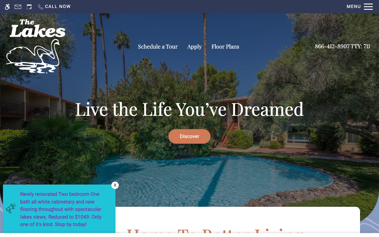 The Lakes Apartments — homepage