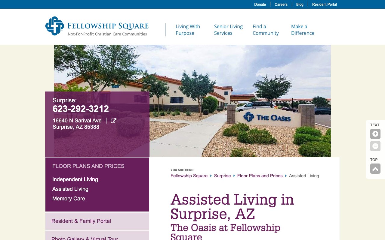 The Oasis at Fellowship Square — homepage