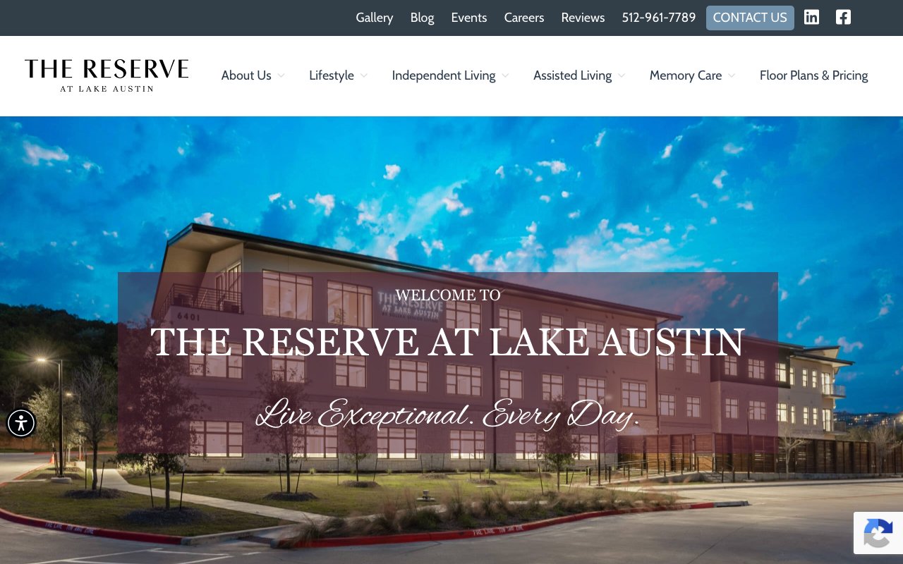 The Reserve at Lake Austin — homepage