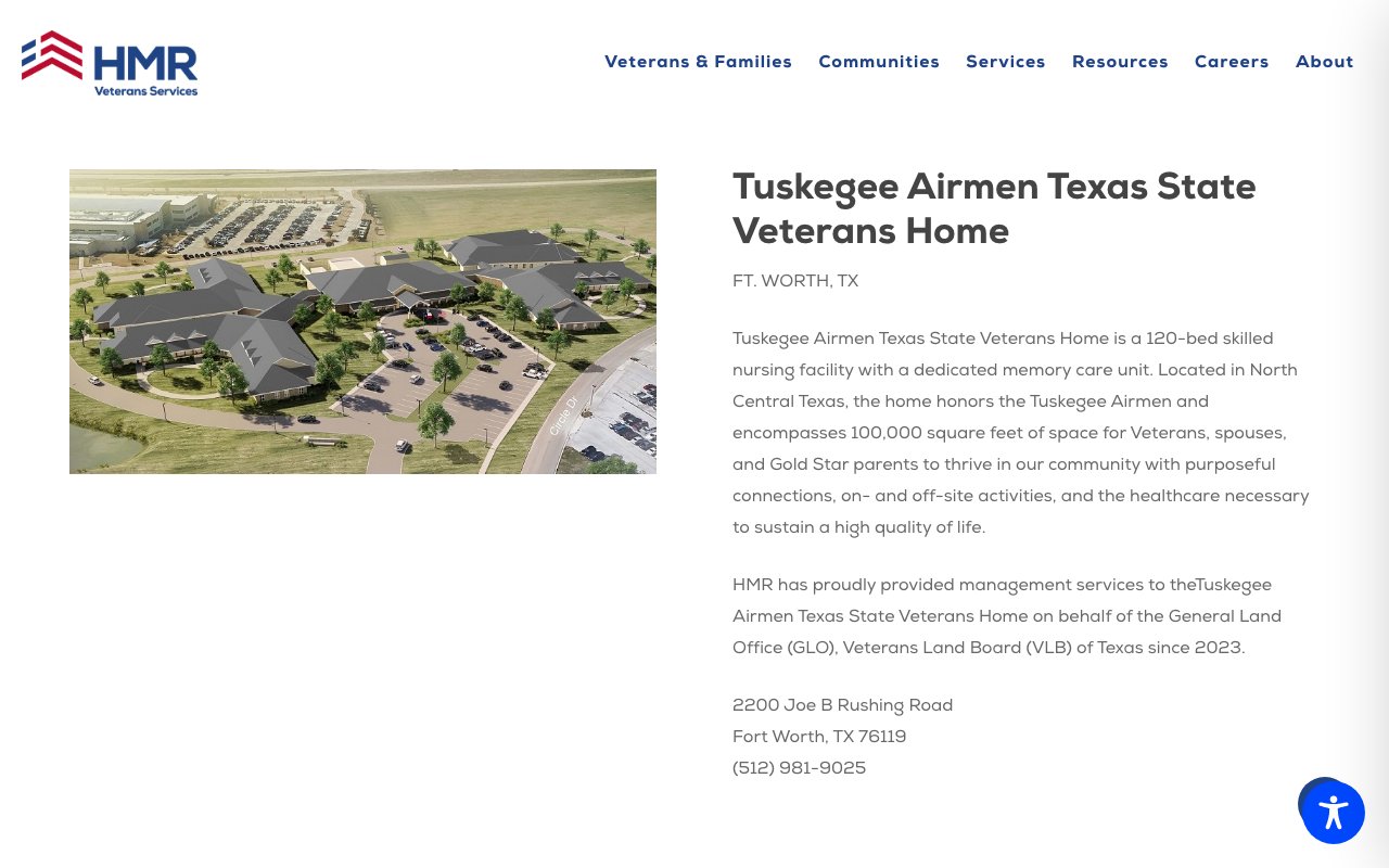 Tuskegee Airmen Texas State Veterans Home — homepage