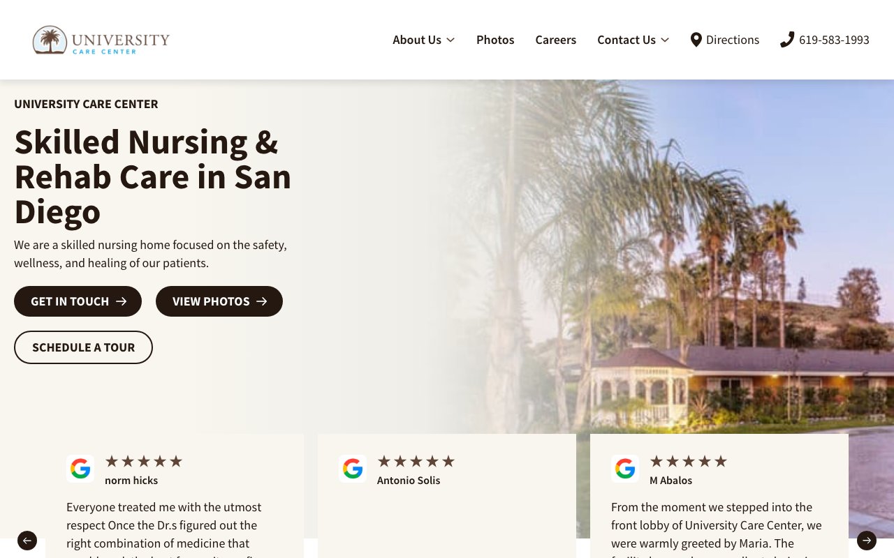 UNIVERSITY CARE CENTER — homepage