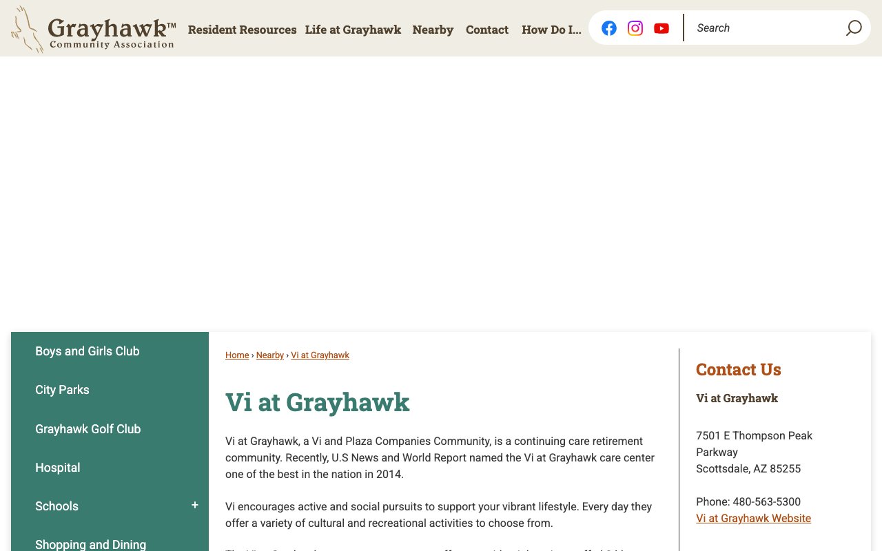 Vi at Grayhawk — homepage