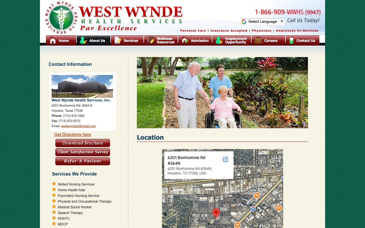 WEST WYNDE HEALTH SERVICES — homepage
