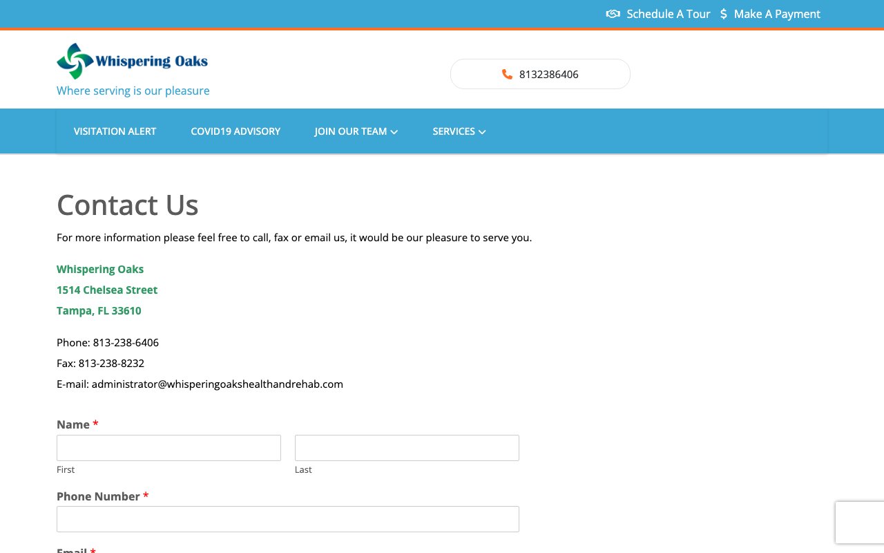 Whispering Oaks — homepage