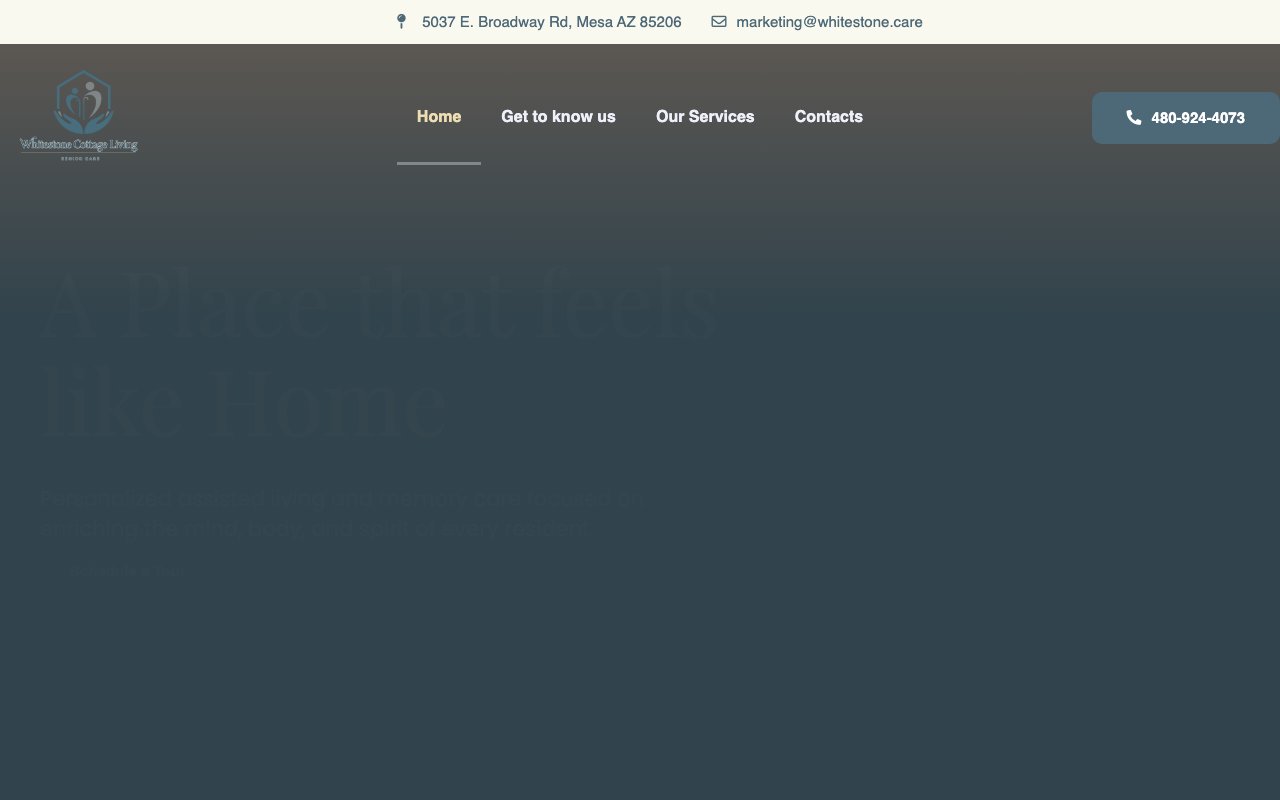Whitestone Senior Living — homepage